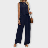 Wiebke | Gilet con finiture a petalo e pantaloni lunghi — 3