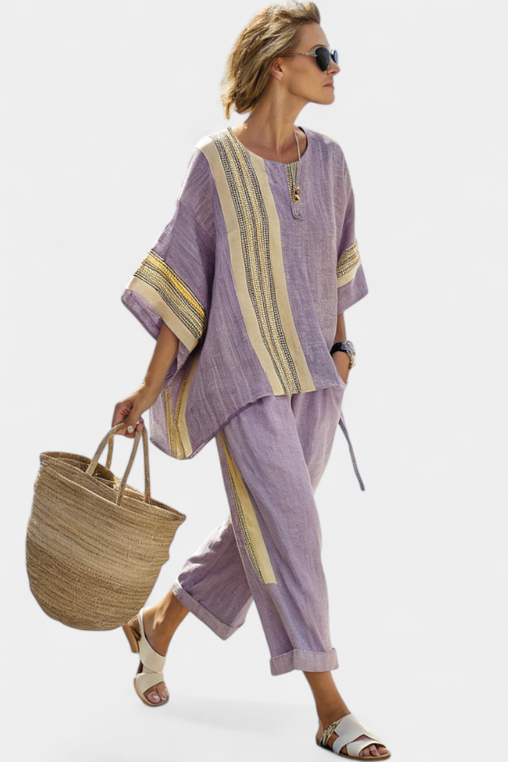 Lisa | Set boho in lino e bambù — 5