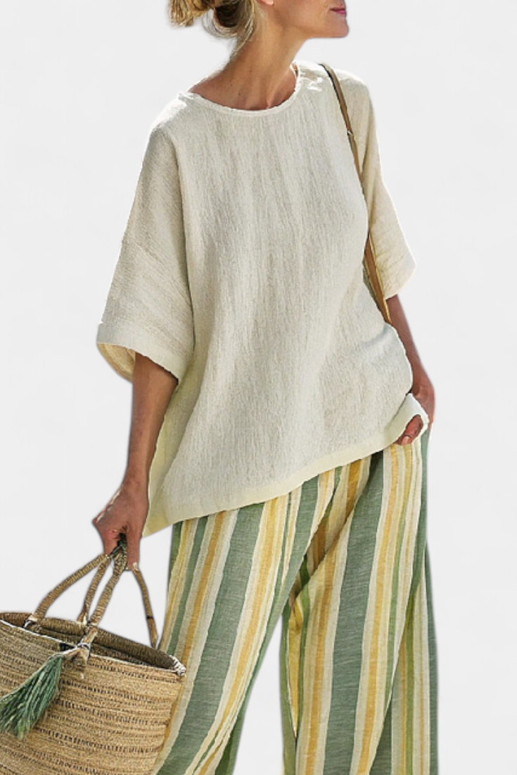 Gudrun | Set di biancheria in bambù color oliva — 3