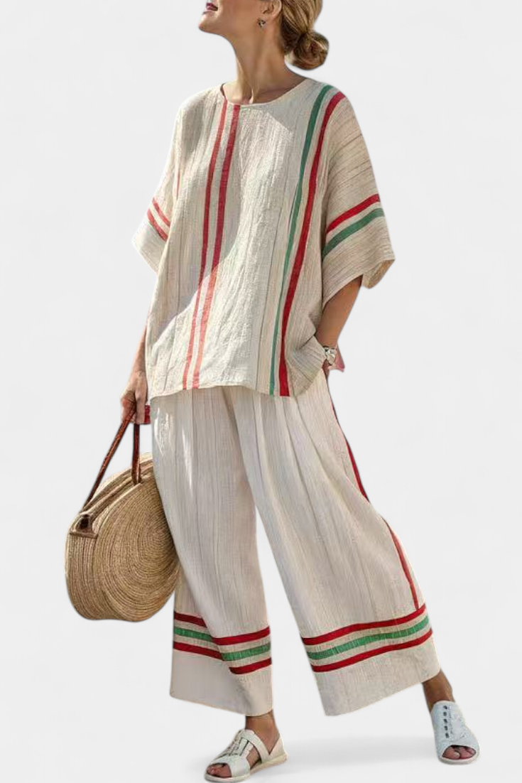 Caroline | Completo a righe mediterranee — 2