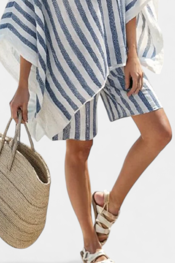 Edith | Set blusa a righe e pantaloncini — 4