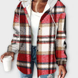 Susanne | Felpa con cappuccio a quadri da donna — 4