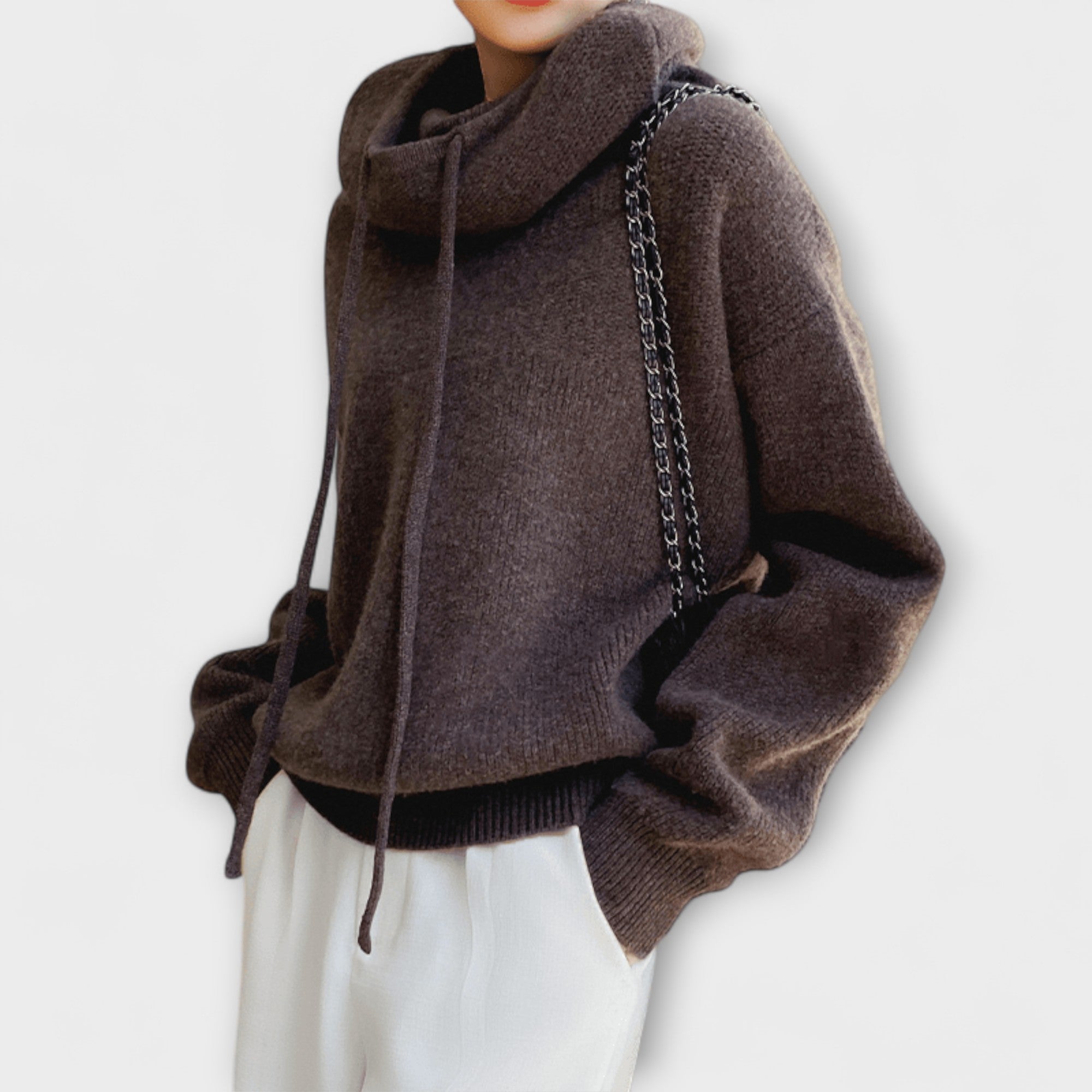 Anne-Sophie | Calda felpa con cappuccio oversize — 4
