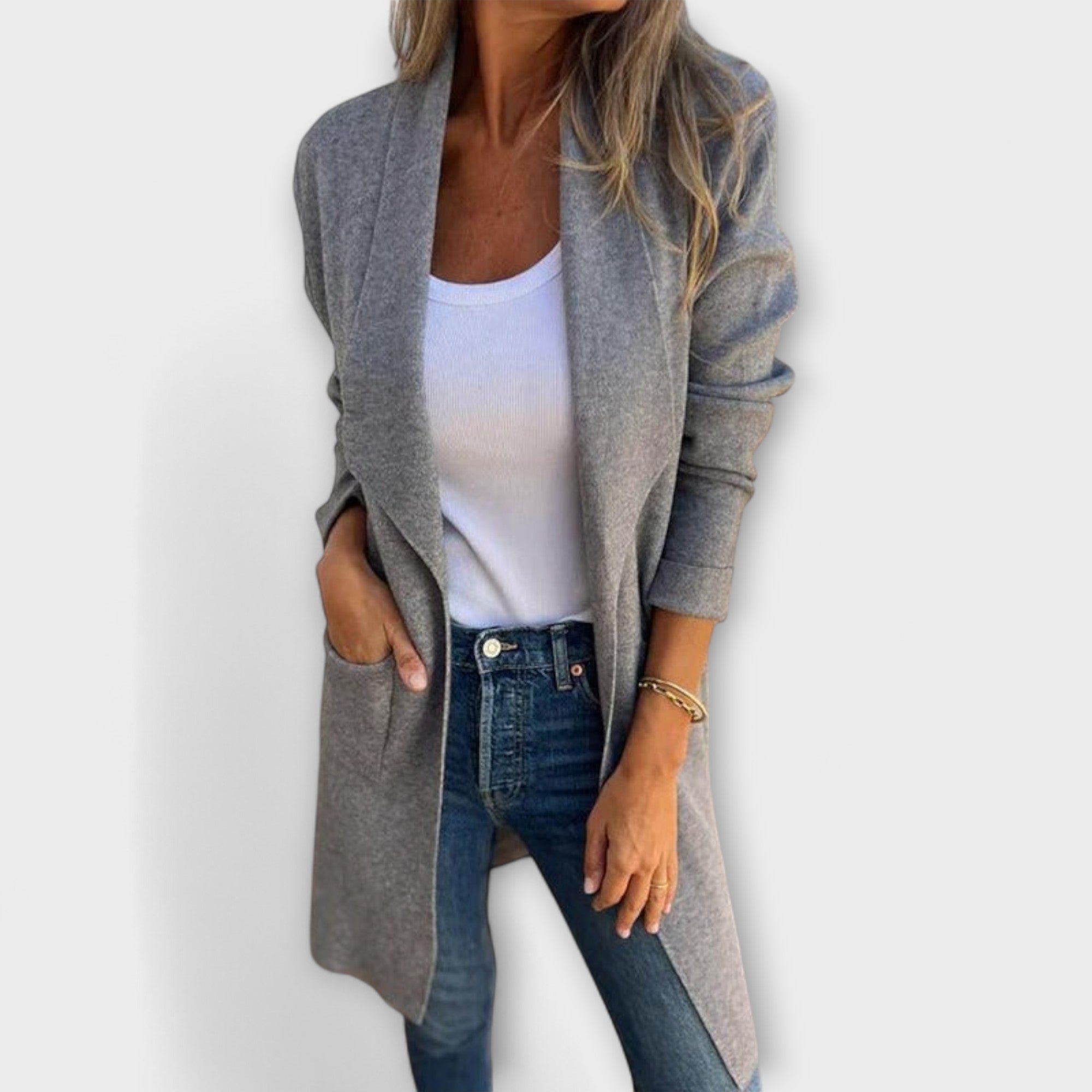 Tamara | Cappotto cardigan aderente — 4