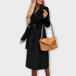 Viola | Cappotto lungo chic con cintura da annodare — 4