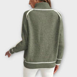 Leyla | Lussuoso maglione verde oliva — 2