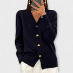 Anne | Maglia da donna con scollo a V dal look vintage — 1