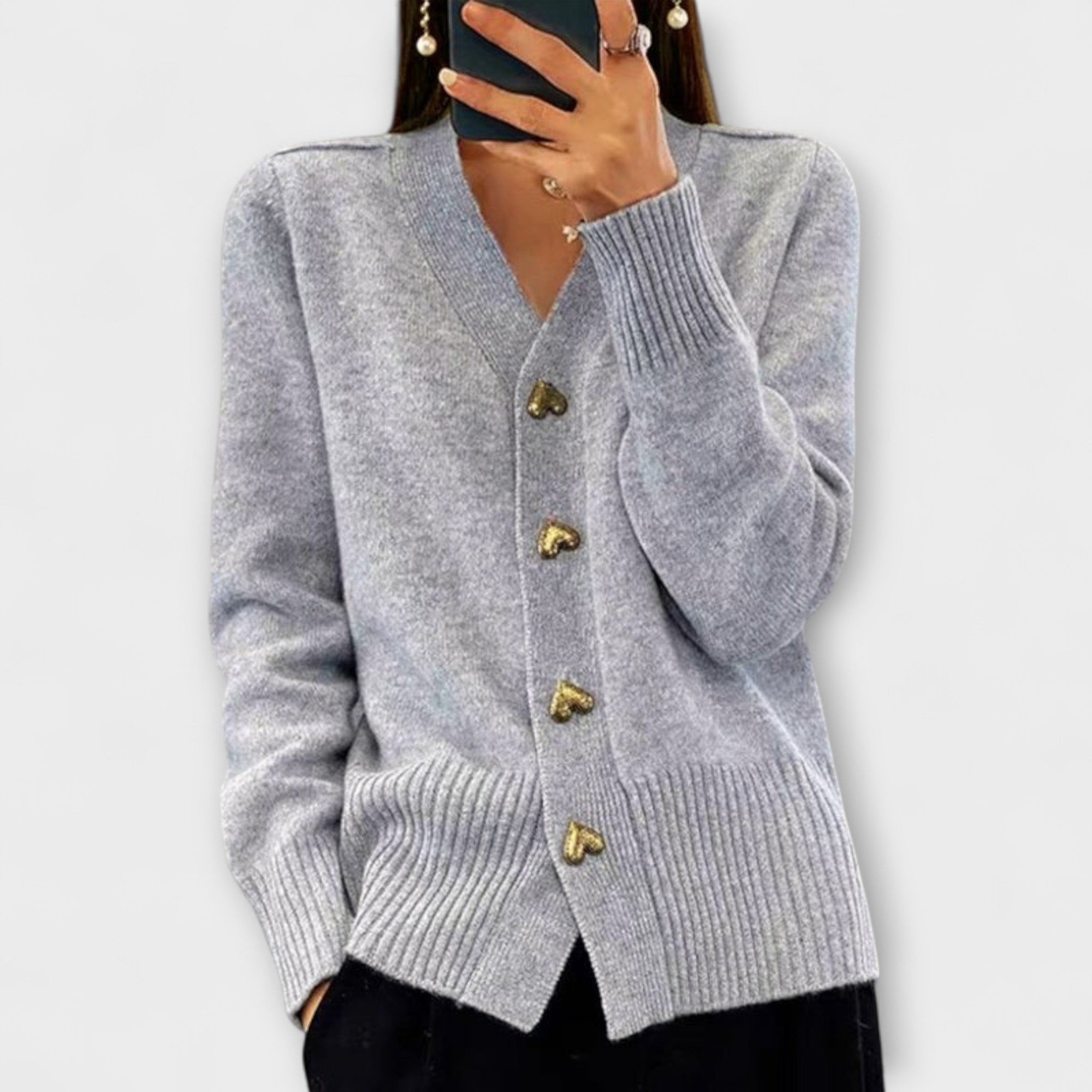 Anne | Maglia da donna con scollo a V dal look vintage — 4
