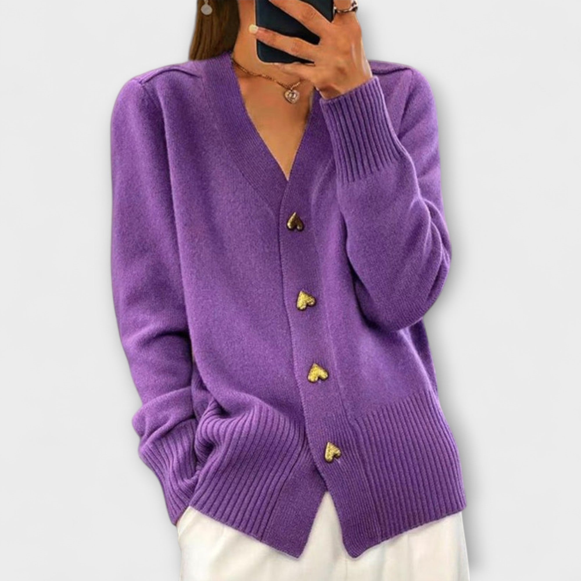 Anne | Maglia da donna con scollo a V dal look vintage — 6