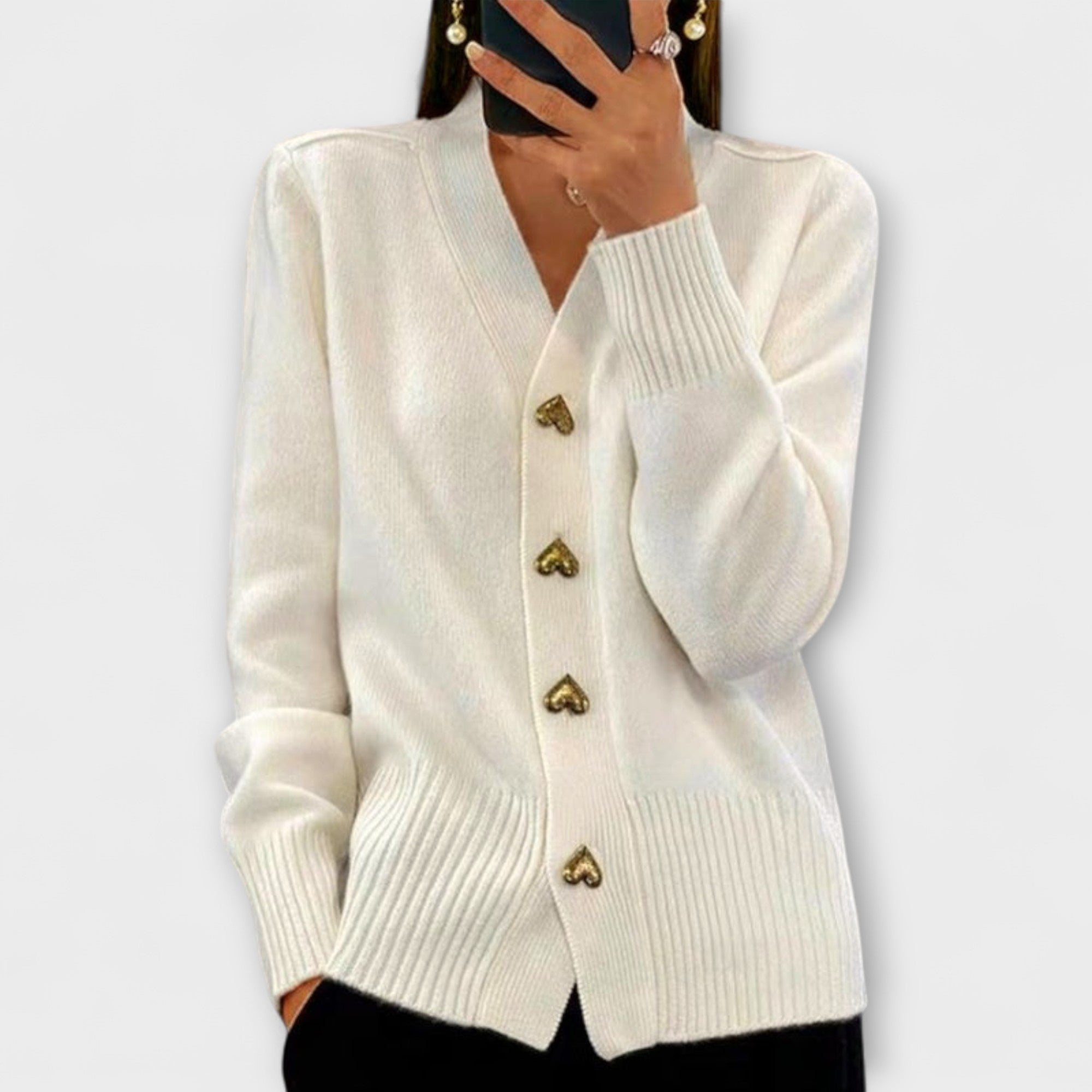 Anne | Maglia da donna con scollo a V dal look vintage — 7