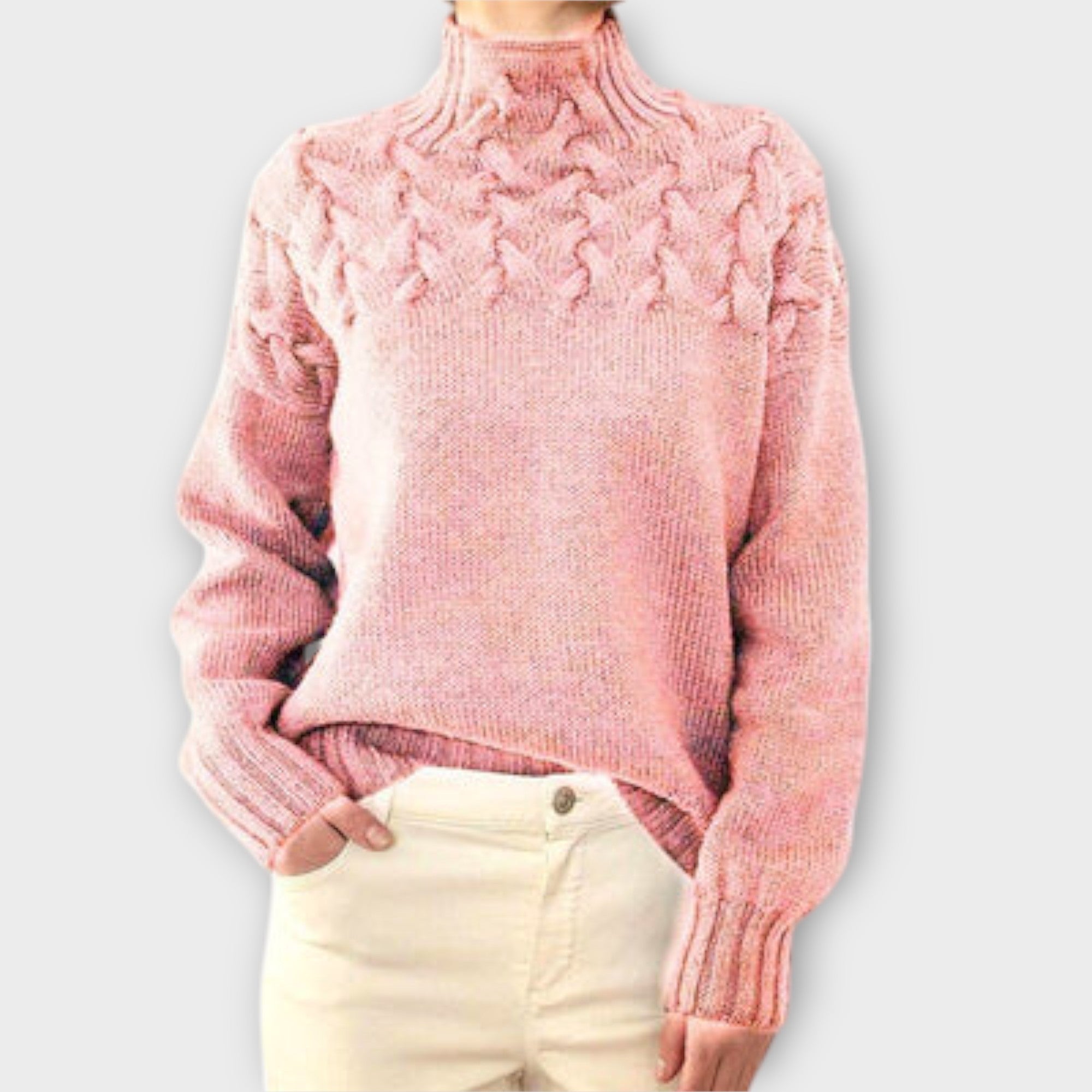 Antonia | Maglione da donna con dettaglio in maglia a trecce — 7