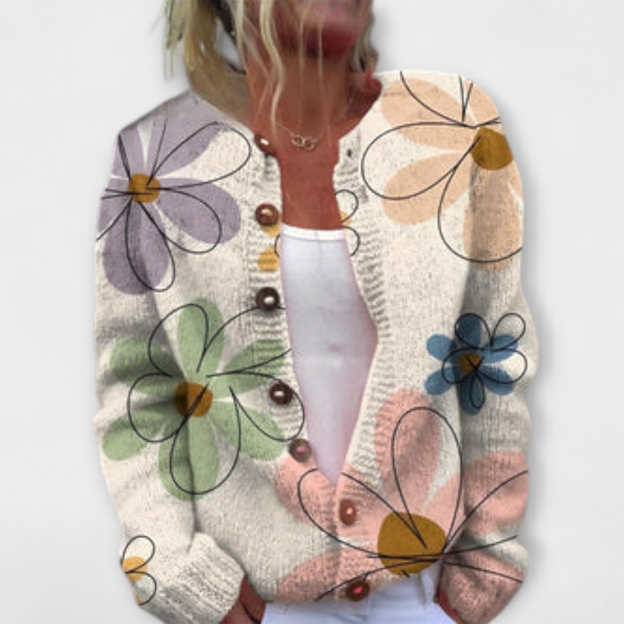 Sophie | Cardigan con fantasia floreale — 1