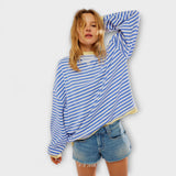 Tatjana | Maglione oversize a righe da donna — 1