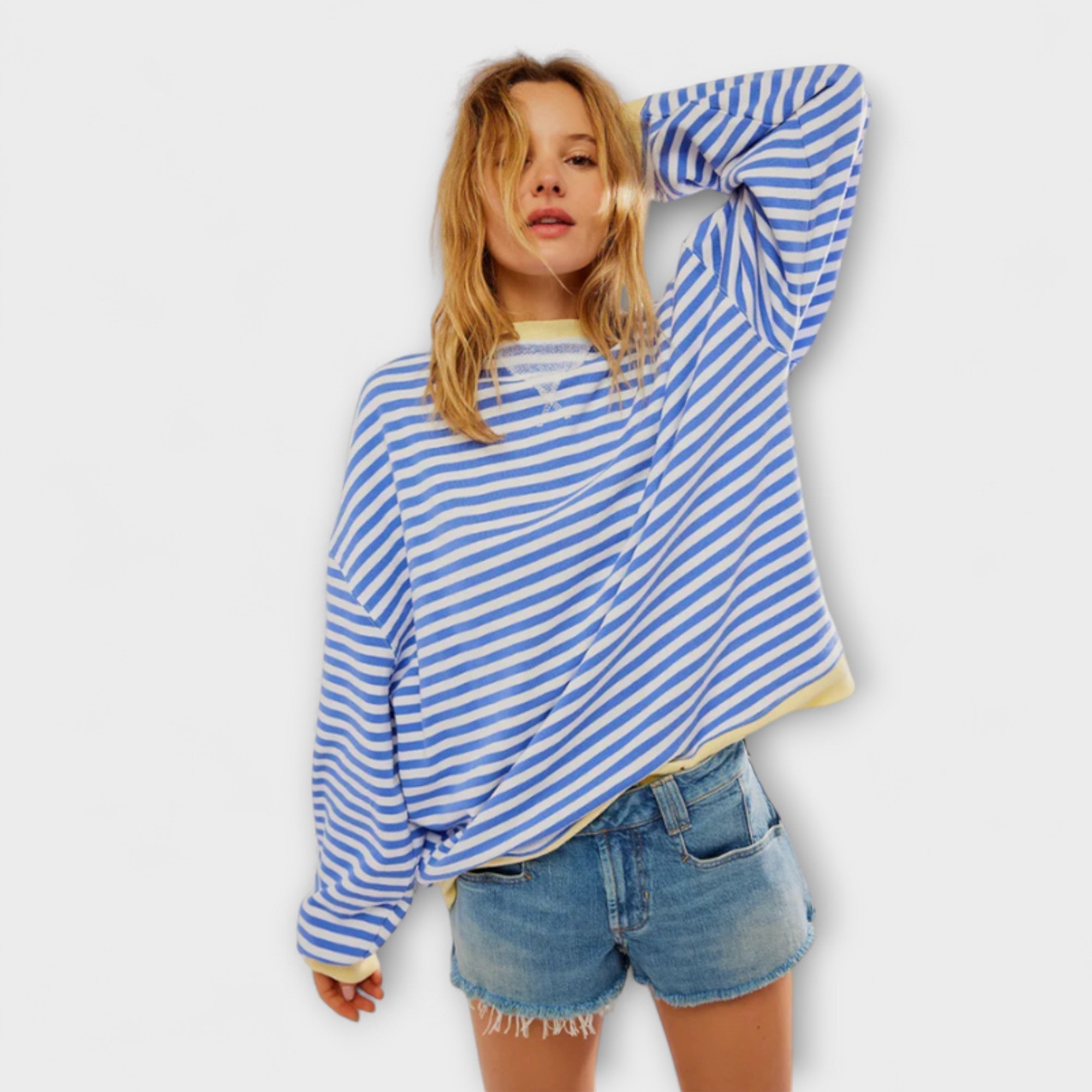 Tatjana | Maglione oversize a righe da donna — 1