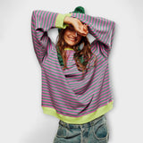 Tatjana | Maglione oversize a righe da donna — 2