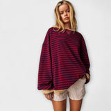 Tatjana | Maglione oversize a righe da donna — 4