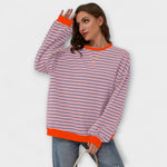 Tatjana | Maglione oversize a righe da donna — 6
