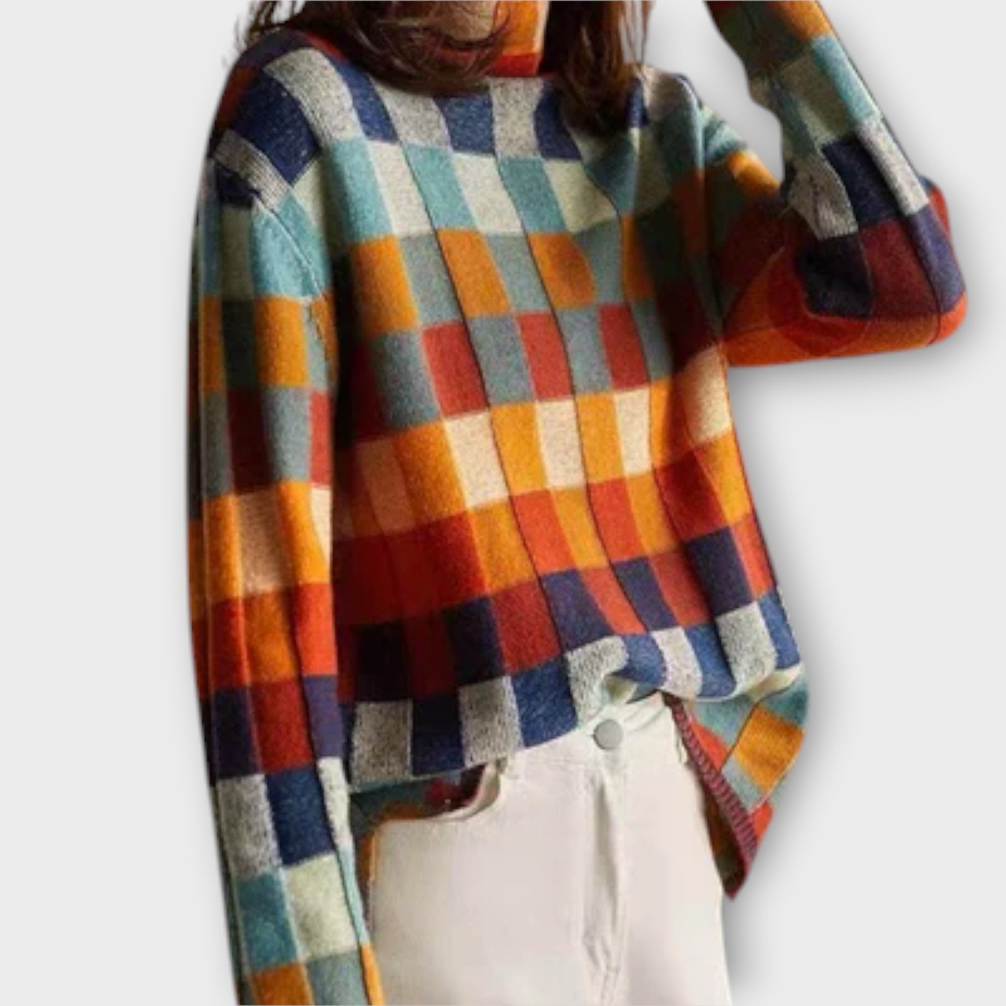 Britta | Maglione dolcevita patchwork — 1