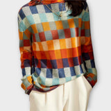 Britta | Maglione dolcevita patchwork — 2