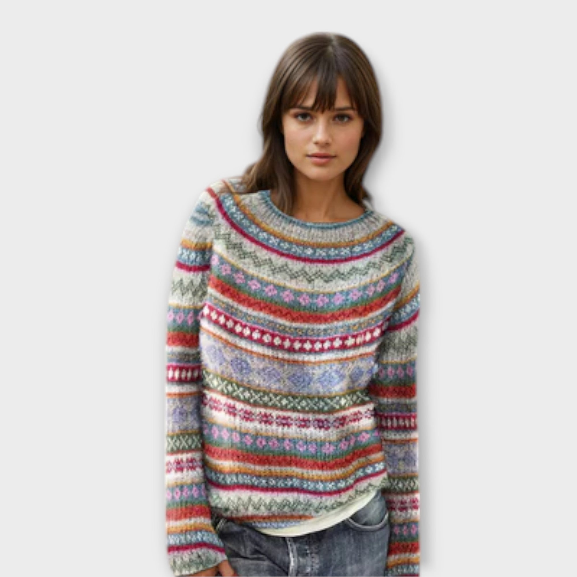 Anneliese | Maglione a righe casual e accogliente — 2