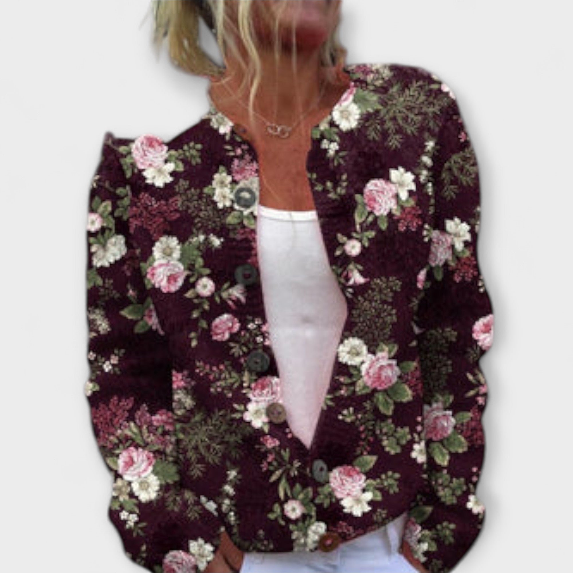 Charlotte | Cardigan con motivo floreale e comfort — 1