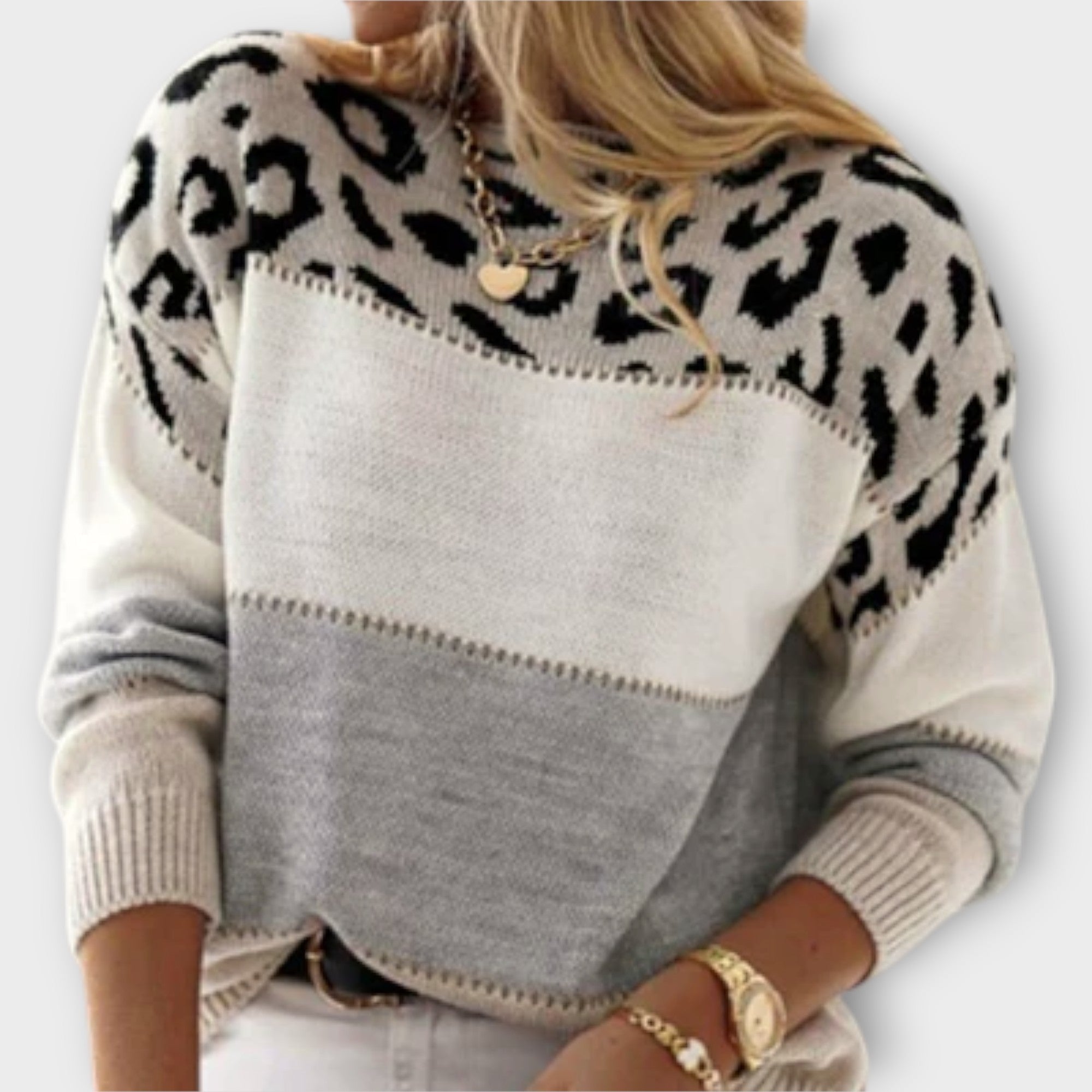 Julia | Maglione casual con disegno leopardato — 2