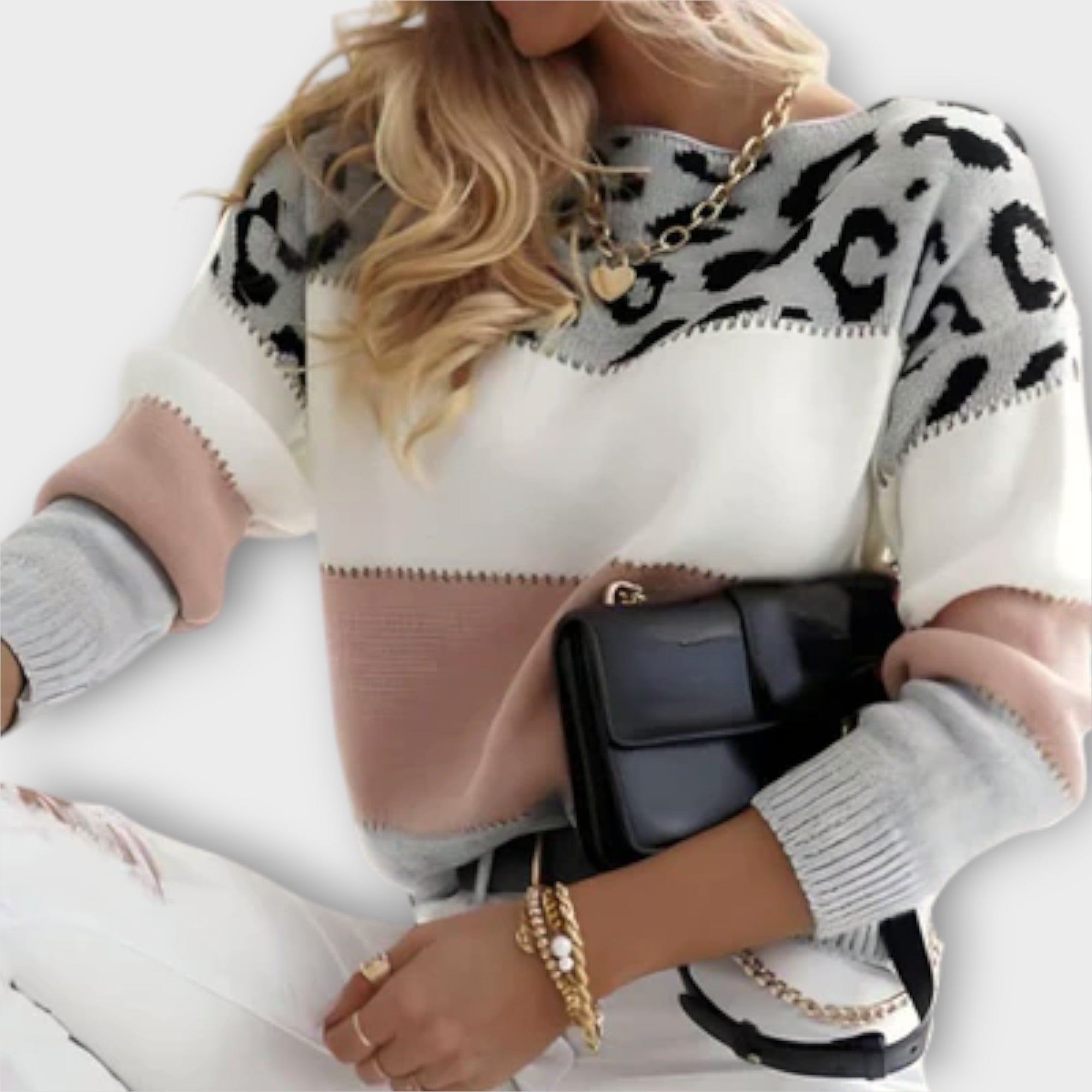 Julia | Maglione casual con disegno leopardato — 4
