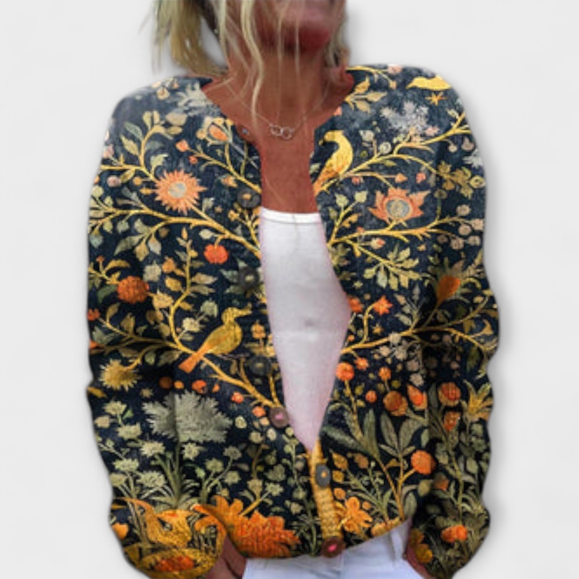 Franziska | Cardigan dall'eleganza floreale — 1
