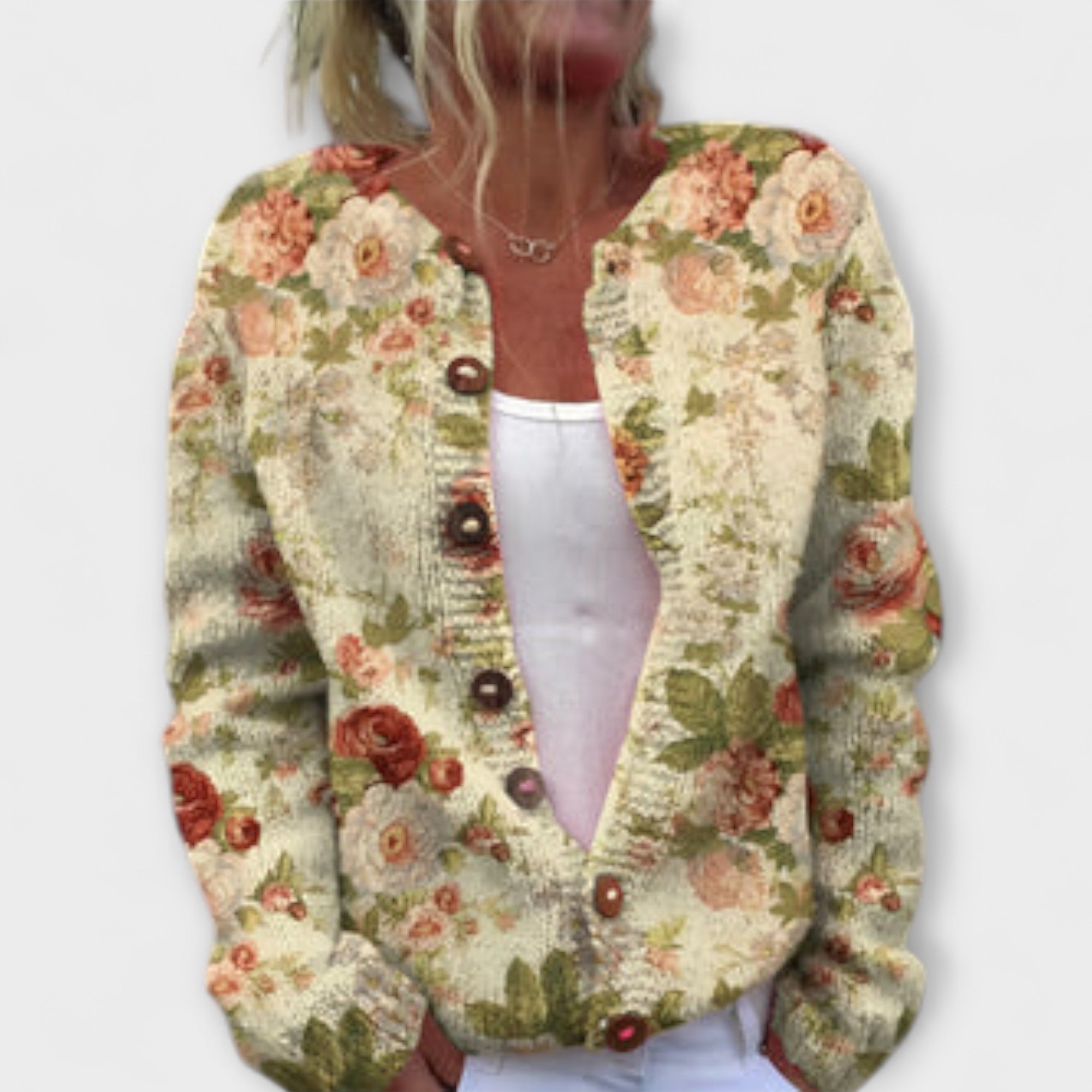 Traudel | Cardigan con fantasia prato — 1