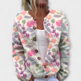 Erika | Cardigan con stampa prati — 1