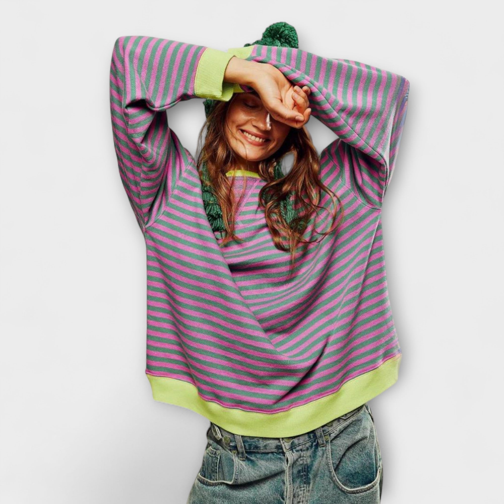 Natalie | Maglione oversize a righe — 1