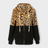 Margarete | Felpa con cappuccio in pile con disegno leopardato — 2
