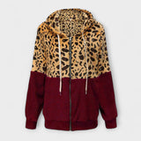 Margarete | Felpa con cappuccio in pile con disegno leopardato — 3