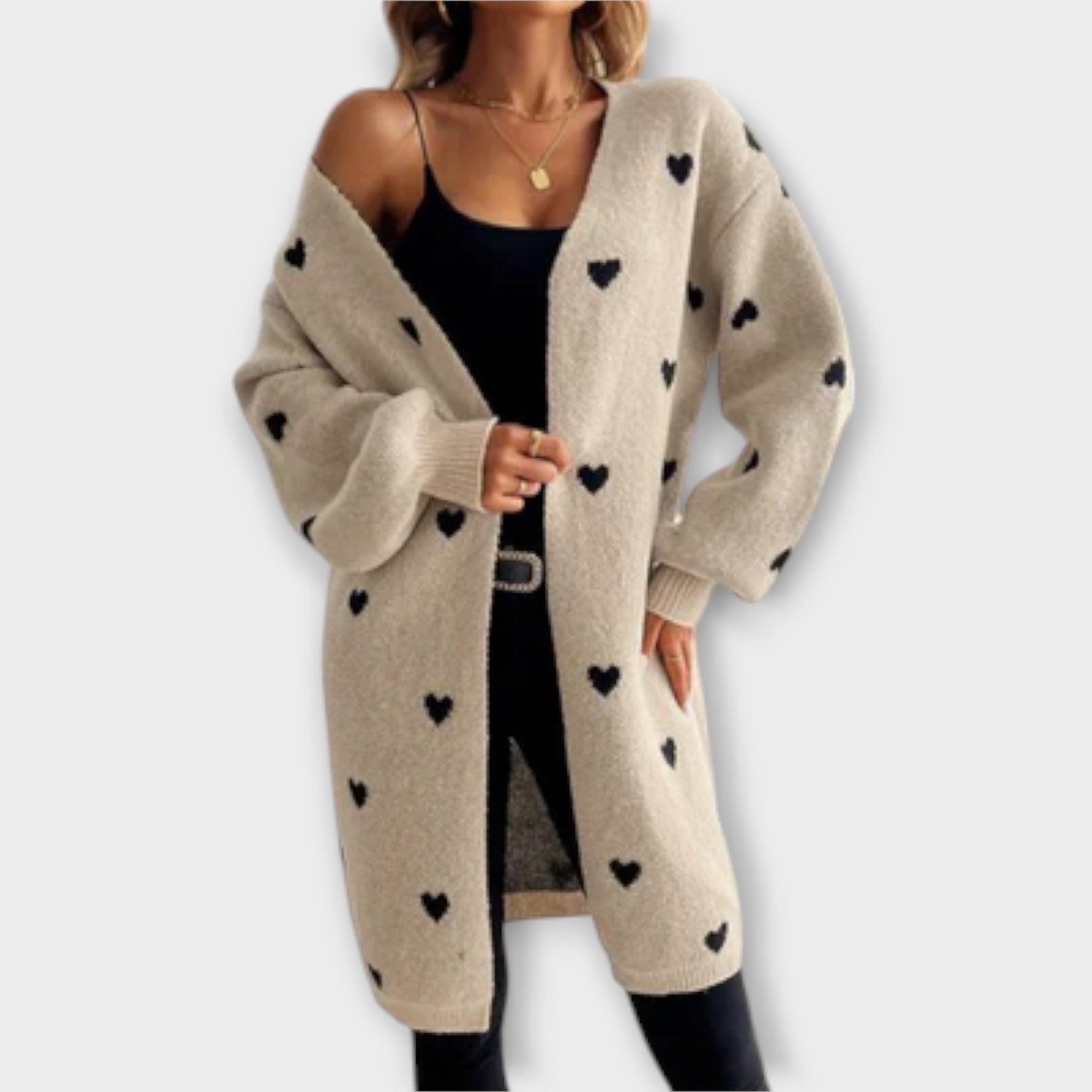Alexandra | Cardigan con fantasia a cuori — 2