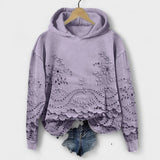 Karina | Felpa con cappuccio con stampa floreale vintage — 1