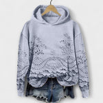 Karina | Felpa con cappuccio con stampa floreale vintage — 2