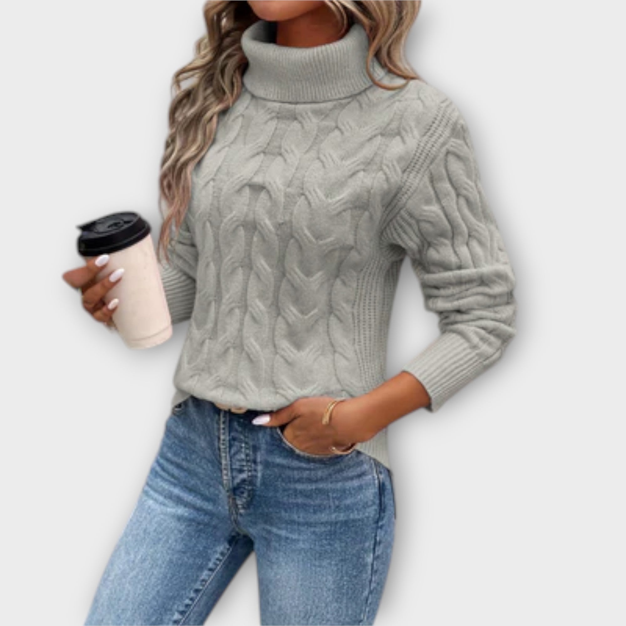 Sonja | Elegante maglione a collo alto — 3