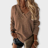 Frida | Comodo maglione con taglio a V — 4