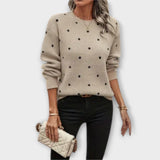 Johanna | maglione casual a maniche lunghe con motivo a pois — 1