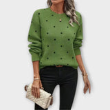 Johanna | maglione casual a maniche lunghe con motivo a pois — 2