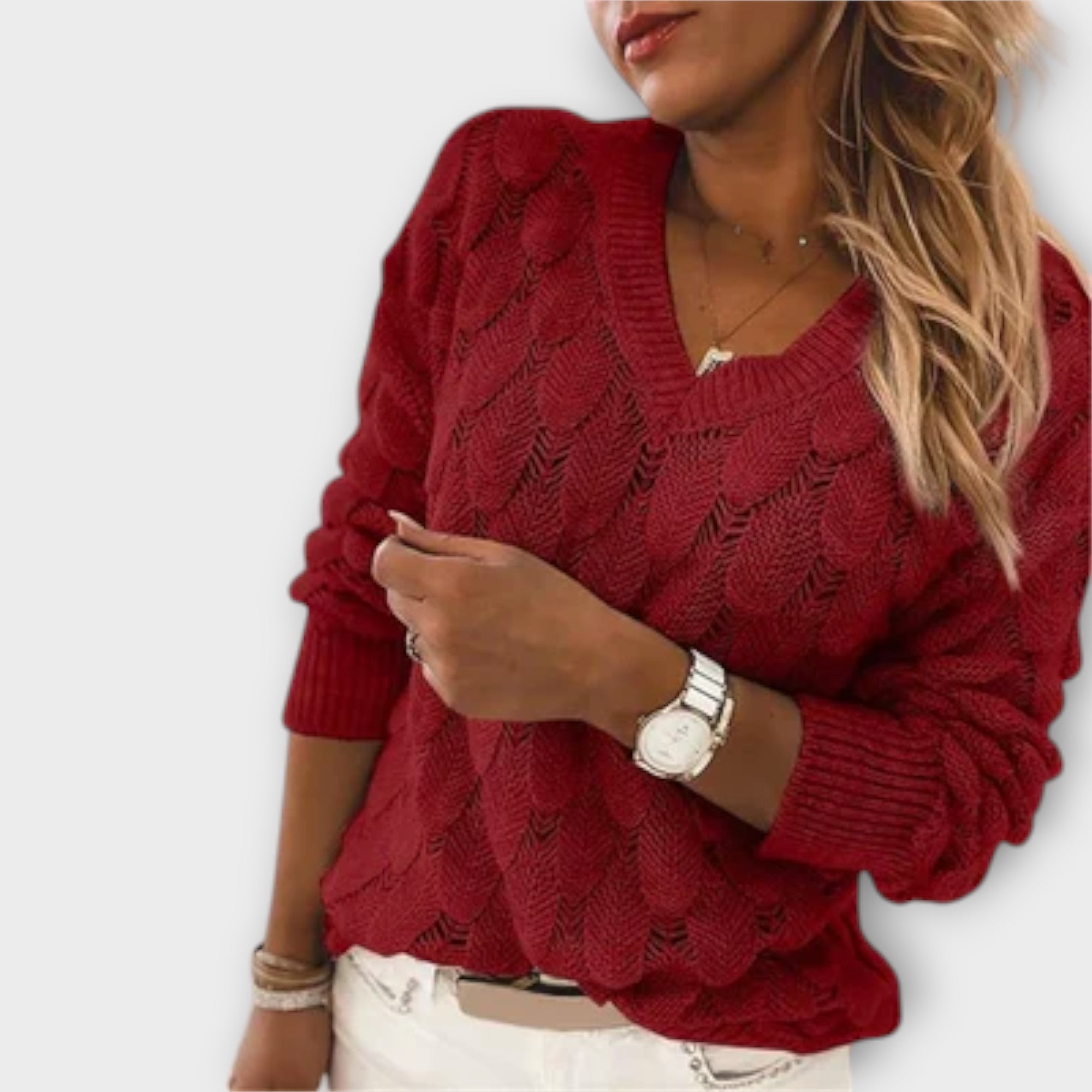 Almut | Maglia con scollo a V — 3