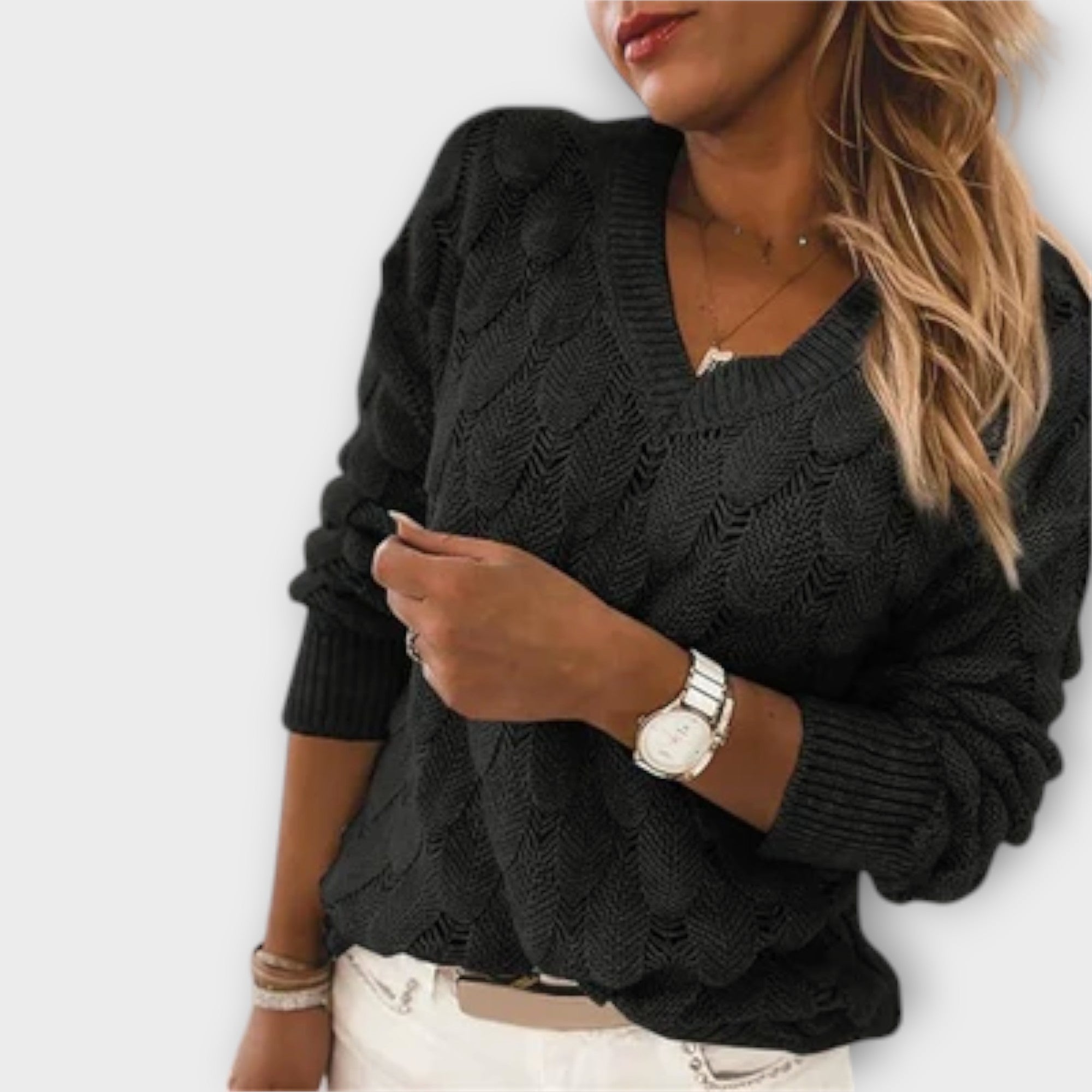 Almut | Maglia con scollo a V — 5