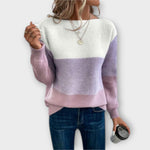 Henrike | Elegante maglione patchwork tricolore — 3