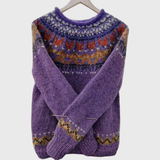 Sieglinde | Maglione con motivo giardino prugna — 1