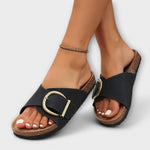 Gudrun | Sabot da donna in sughero con cinturino con fibbia — 1
