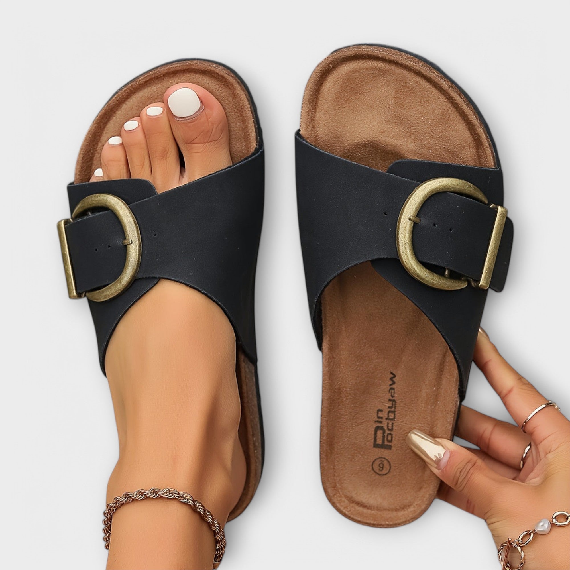 Gudrun | Sabot da donna in sughero con cinturino con fibbia — 2