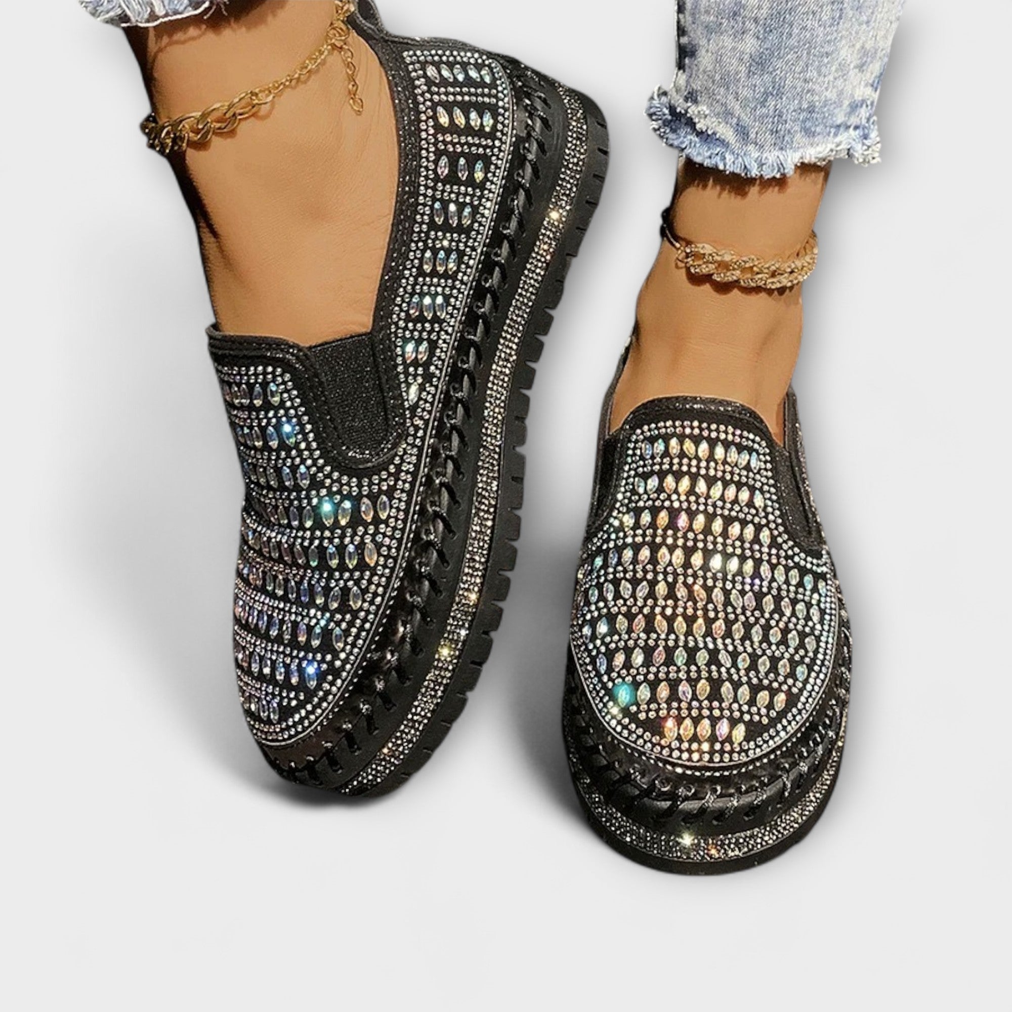 Edith | Punta tonda decorata con strass — 4