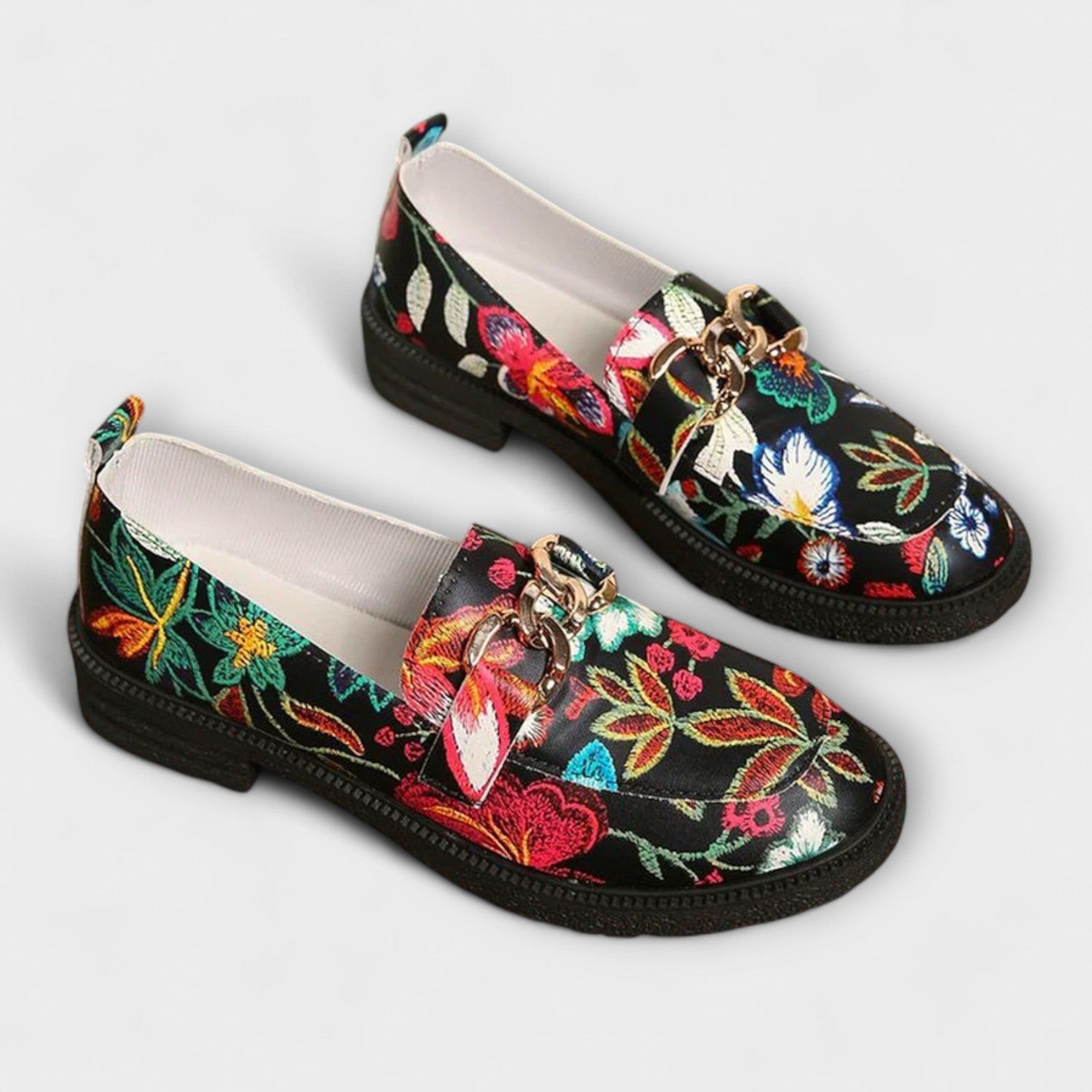 Silke | Mocassini floreali multicolor — 1