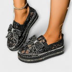 Julia | Mocassini con fiocco in strass — 1