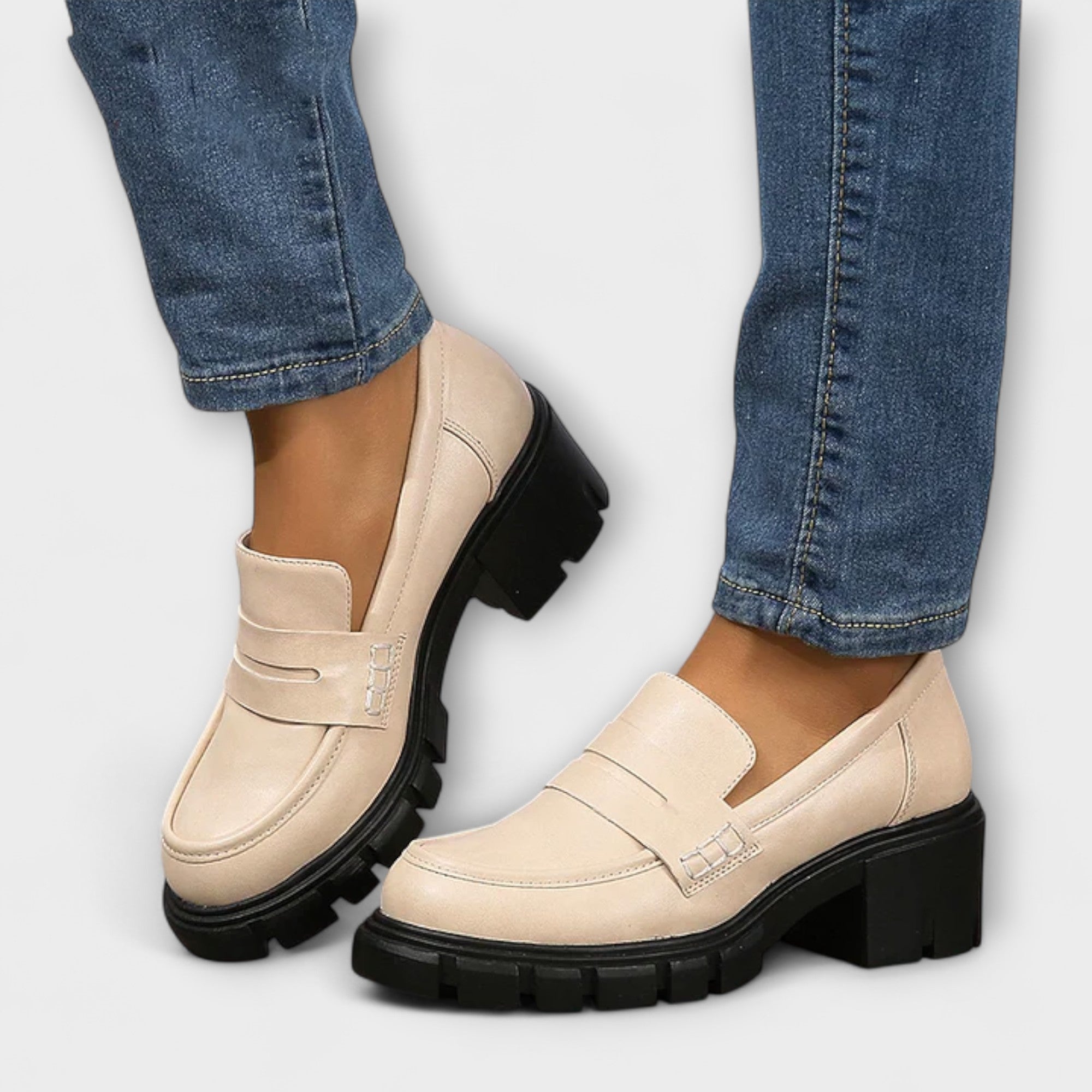 Gisela | Mocassini casual con tacco grosso — 3